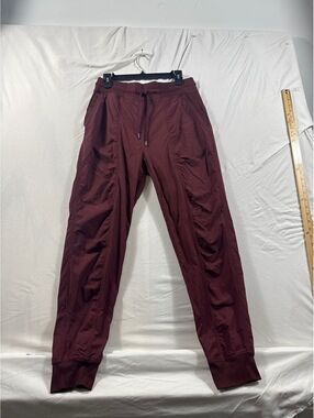 CRZ Yoga Women's Athletic Jogger Pants Size L Burgundy